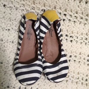 Lucky Brand striped ballet flats NWOT